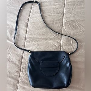 Black natural leather bag